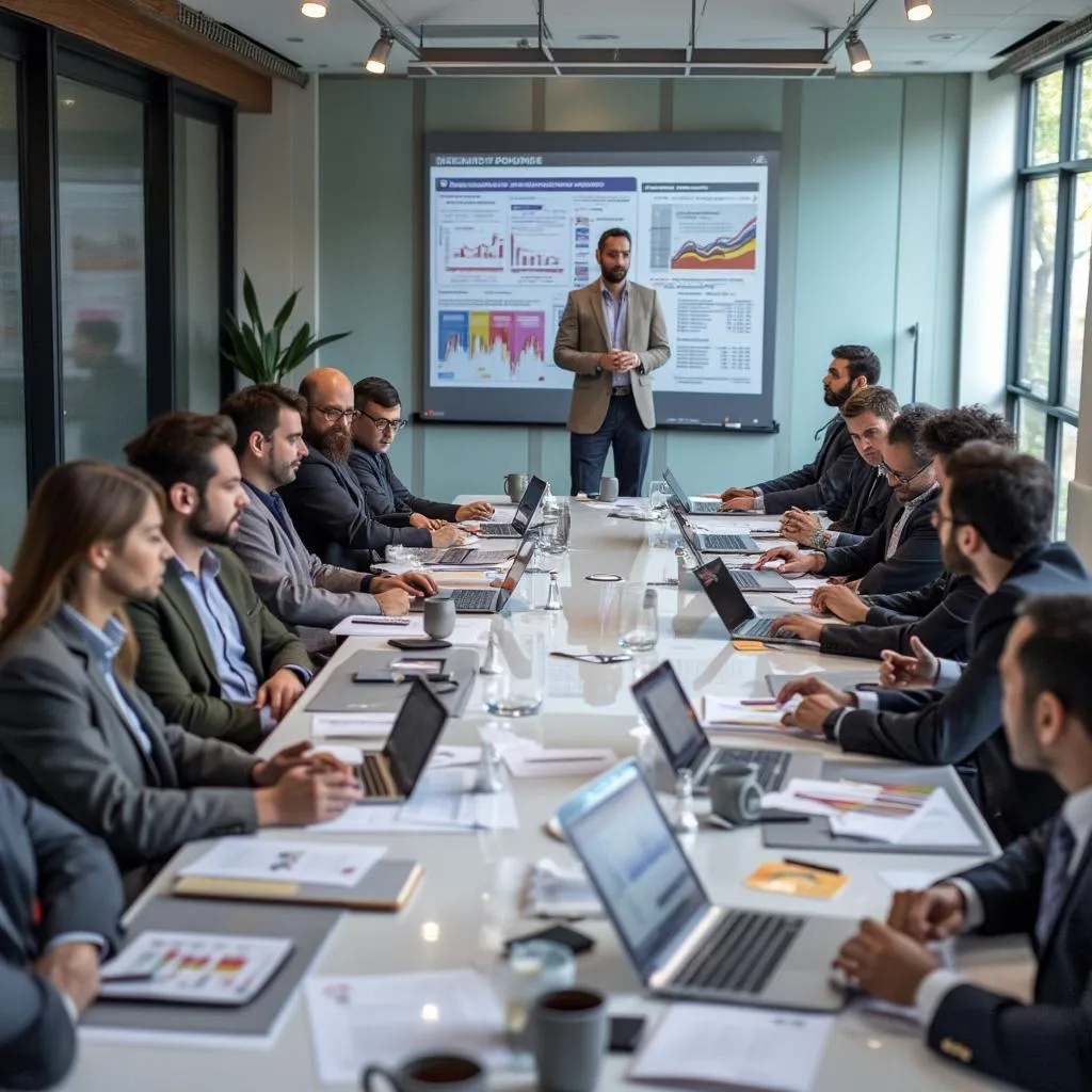 Equipo en reunión estratégica